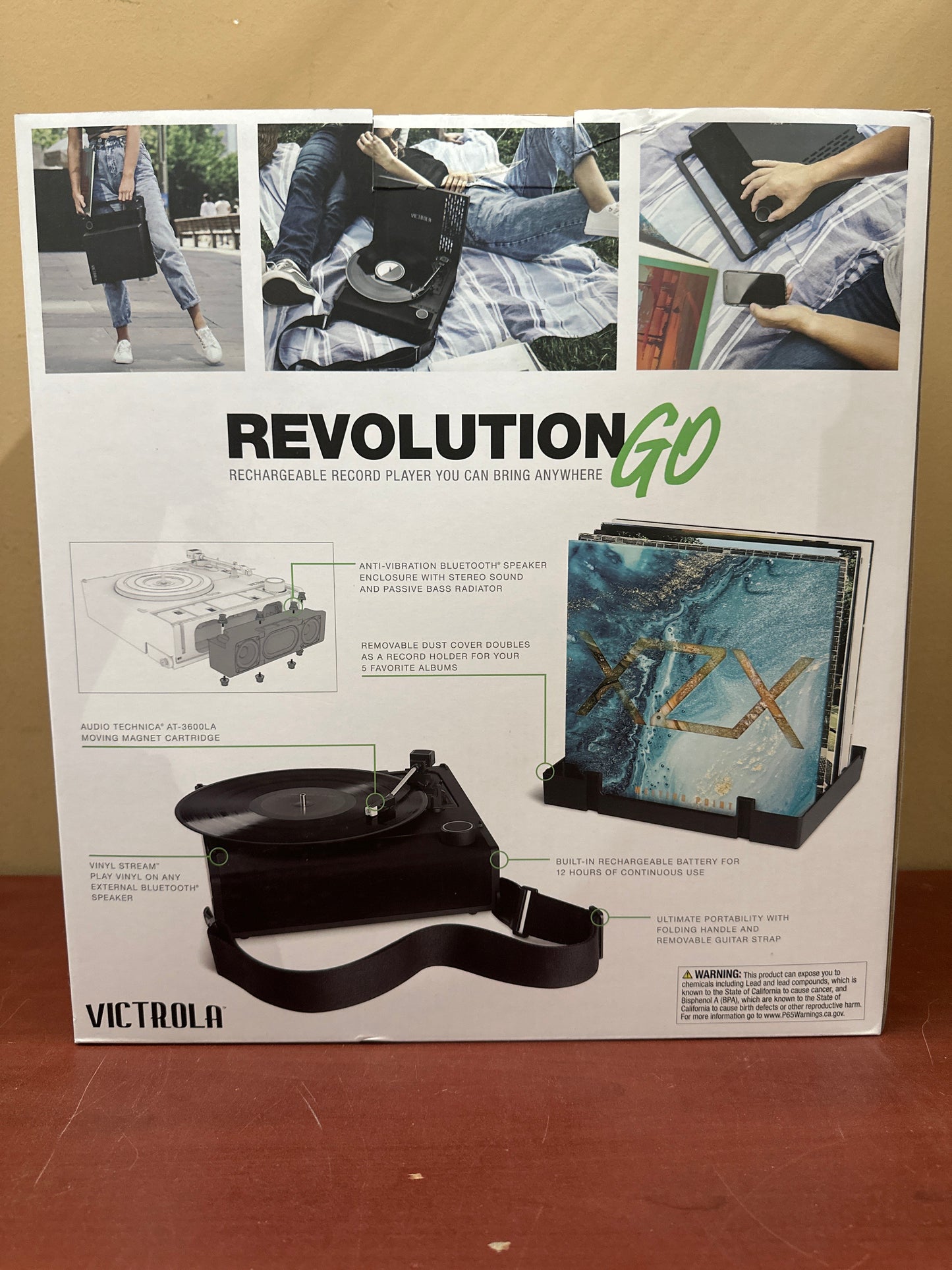 Victrola Revolution GO VSC-750SB-BLK Bluetooth Portable Record Player