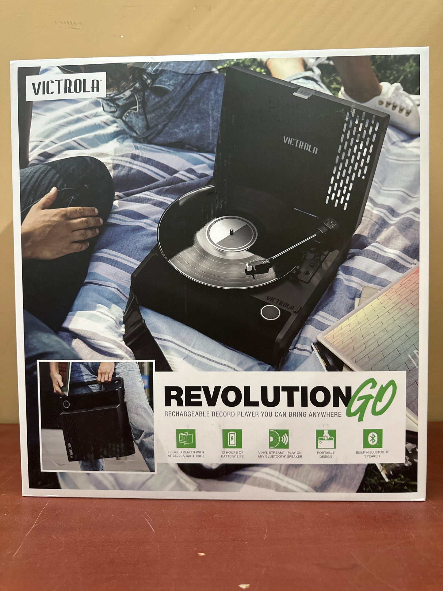 Victrola Revolution GO VSC-750SB-BLK Bluetooth Portable Record Player