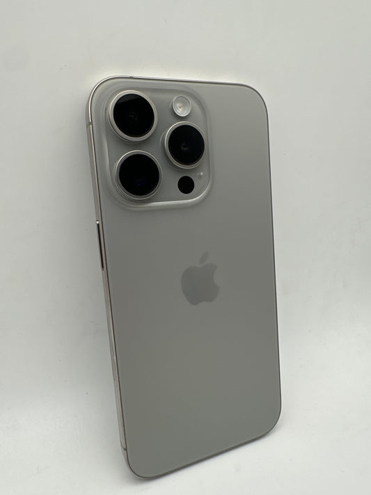 Apple Used iPhone 15 Pro Natural Titanium Back Housing OEM